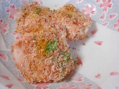 香ばしさが美味！マグロのパン粉焼き